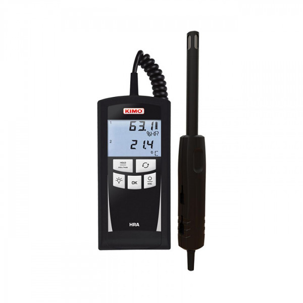 Hand-held thermometer and hygrometer
