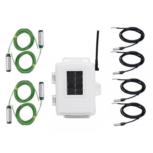 Agricultural measuring station with 8 probes
