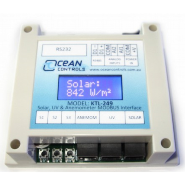 Passerelle Modbus pour surveillance Vent-Rayonnement-UV
