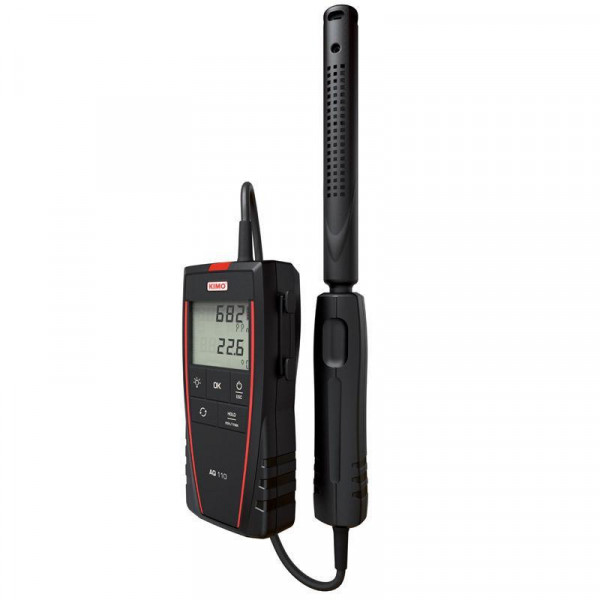 Hand-held CO2 and temperature detector