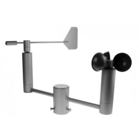 Combined analog anemometer and wind vane